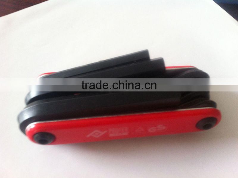 Carbon Steel Material Blaclk Oxide Finishing Hand Tool Folding Hex Key Wrench Set