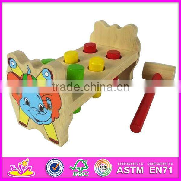 2015 New kids wooden hammer toy, popular children wooden hammer toy and hot sale fashion baby wooden hammer toy W11G014