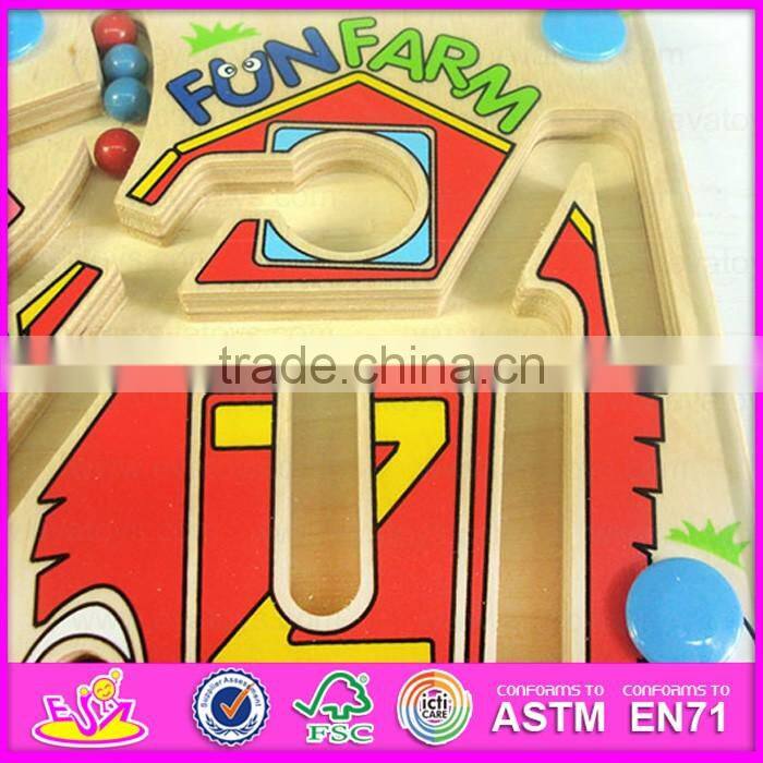2016 new design kids wooden maze game,popular baby wooden maze game,wholesale children wooden maze game W11H012