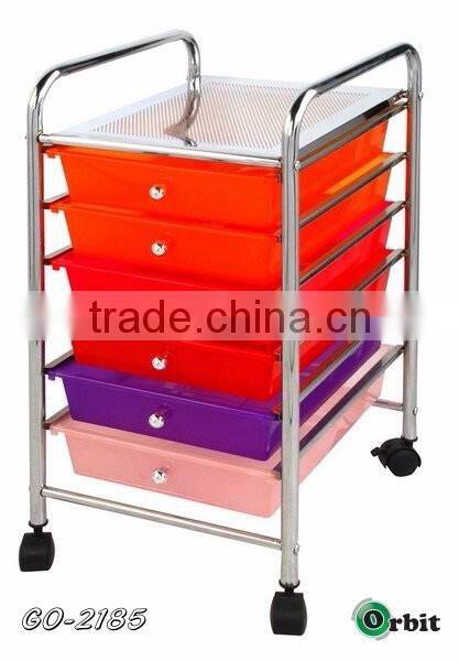 Home Storage Furniture 3-tier Plastic Drawer Trolley Cart PP Drawer Rack