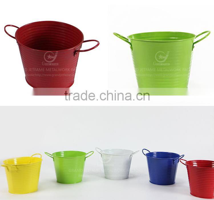 powder coated unique iron and zinc garden embossing watering flowers in pots decorative outdoor pots rose flower pot