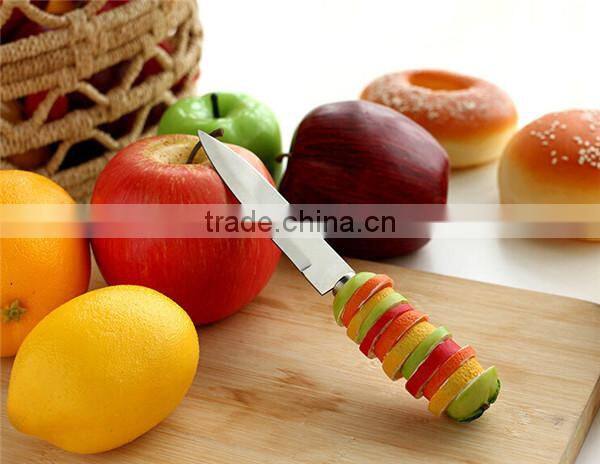 2015 stainless steel fruit shaped handle knife with pp handle
