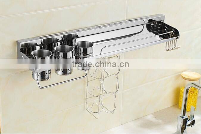 Cheap oem high end multi 304 stainless steel Wall Mounted storage holder rack as seen on tv