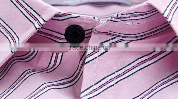 Men's 100% cotton poplin striped shirt with long sleeve