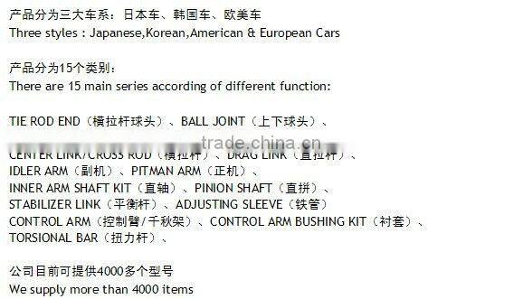 Ball Joint for Korea car Japanese car European car Amerian car