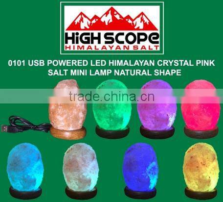 USB POWERED HIMALAYAN CRYSTAL PINK SALT MINI LAMP