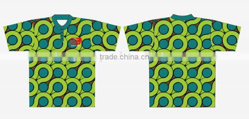 Polyester Sublimation Polo Shirts Custom Cricket Jerseys