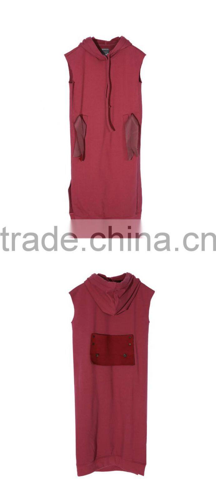 women wholesale plain black gym oversized sport windprof pull over streetwear long sleeveless hoodie dress manufacturers