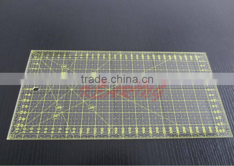 2"*24" straight flexible 1.2mm thickness inch plastic garment ruler for fashion design#8248