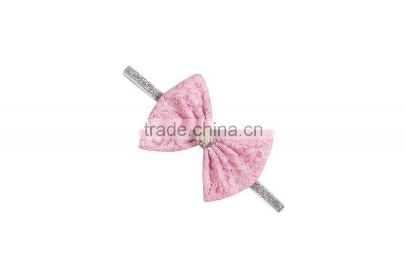 Latest design newborn baby fashion sequin headband Glitter Sequin Bow Baby Headband