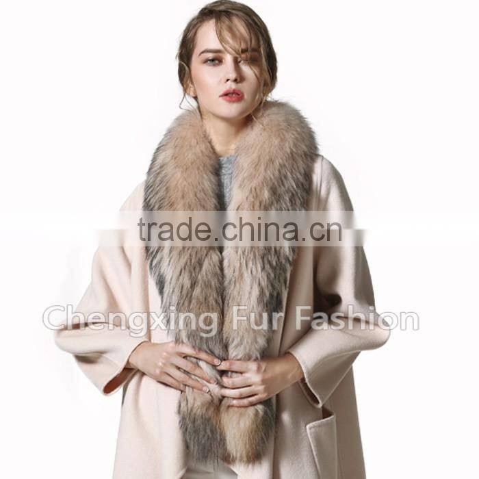 Collar-R3A Luxury Women Fashion Scarf Real Raccoon Fur Scarf/ Fur Collar