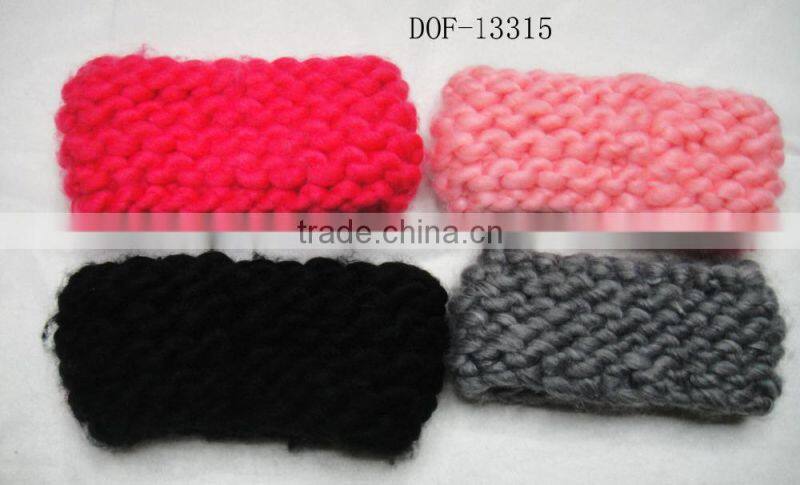 2016 Fashion winter top quality soft yarn latest woman designer crochet headband