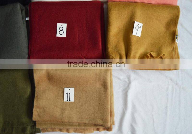 Fashion popular lady men unisex soft viscose winter solid plain fleece scarf
