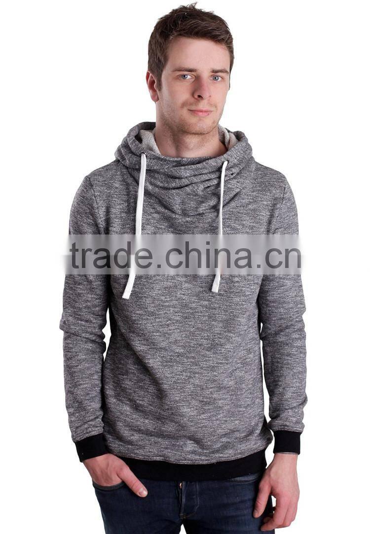 Blank custom hoodie high neck grey hoody korean fashion hoodies