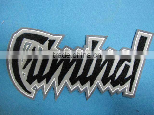 embroidery chenille iron on back badges