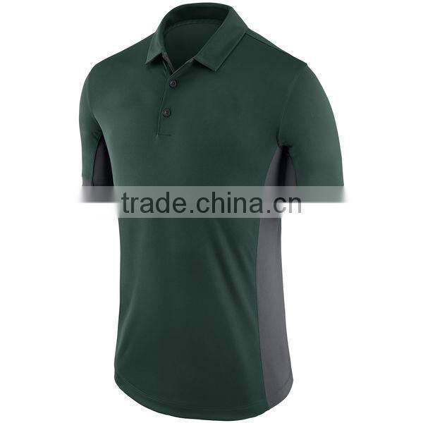 MGOO Factory Wholesale Sport Wear Gym Wear Polo T-Shirt Mens Dry Fit Polo Shirt Splicing With Two Colors