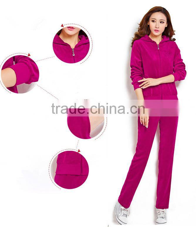 Oem Cheap Customized Women's slim fit Tracksuit Running suit for women