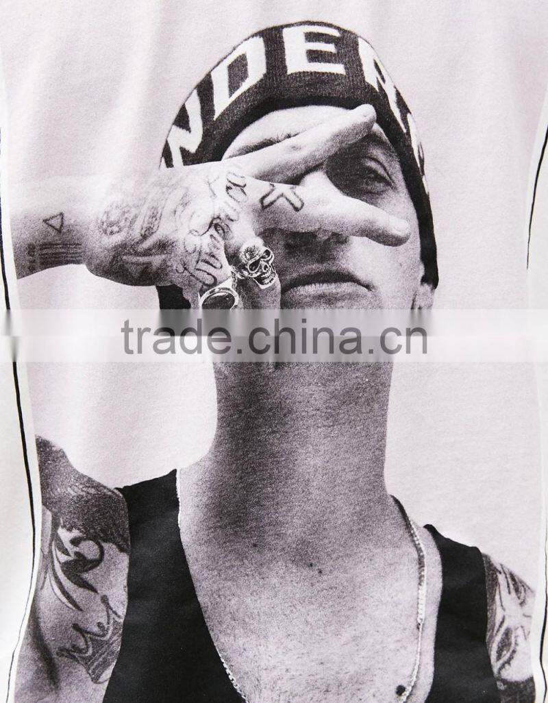 2017 new design mens fashion 100 cotton sports t shirt with printing