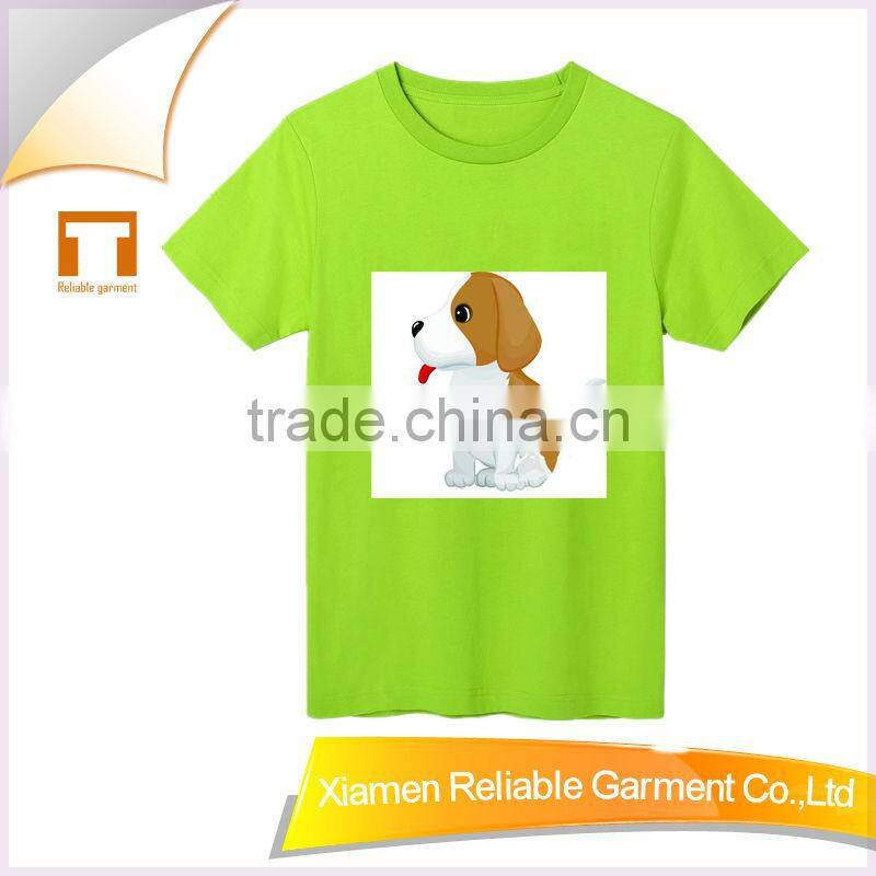 Hot!2016 fashion 100% cotton printed plain t shirts for kids new design