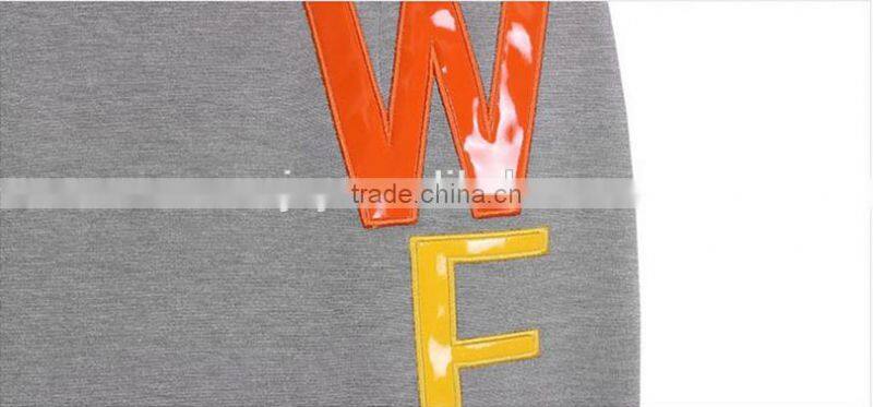 2016 Linen gray letters posted split skirts