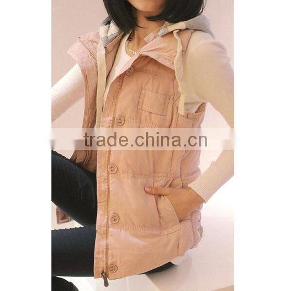 2015 Hot Selling Breathable Outdoor Woman Slim Padded Vests