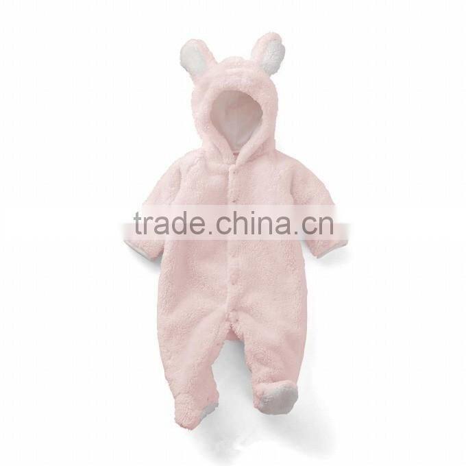 2016 cartoon Animal Style Baby bodysuits Boy&Girl's Climb Clothing Coral Velvet animal bodysuit coral fleece style hooded