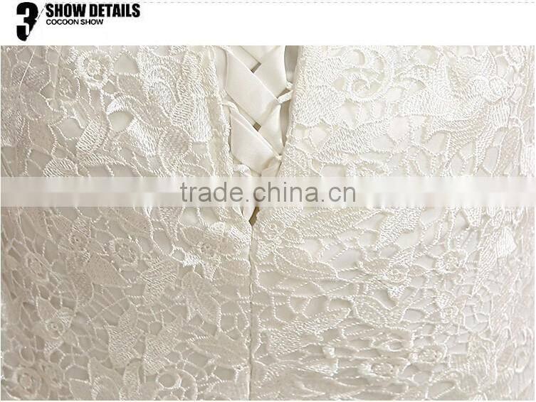 Wholesale price fishtail wedding dress with appliques designs