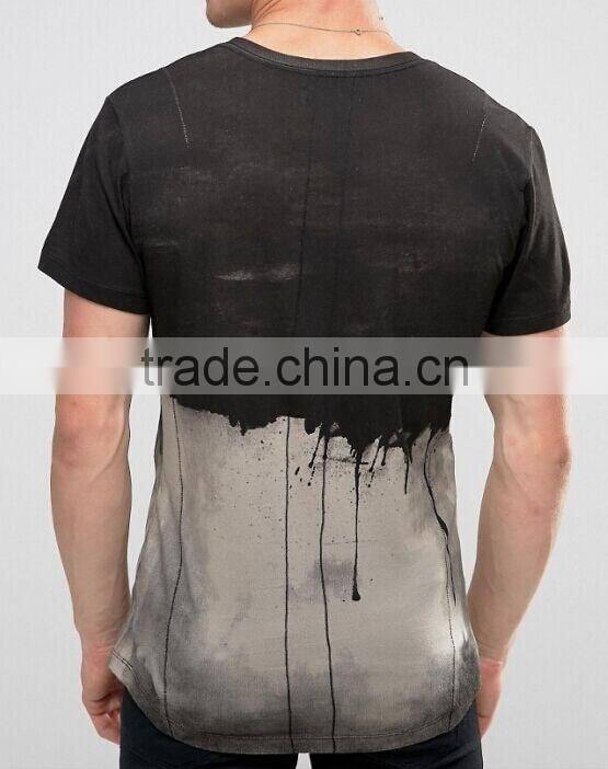 New dye fashion t-shirt promotional OEM fancy color man t-shirt