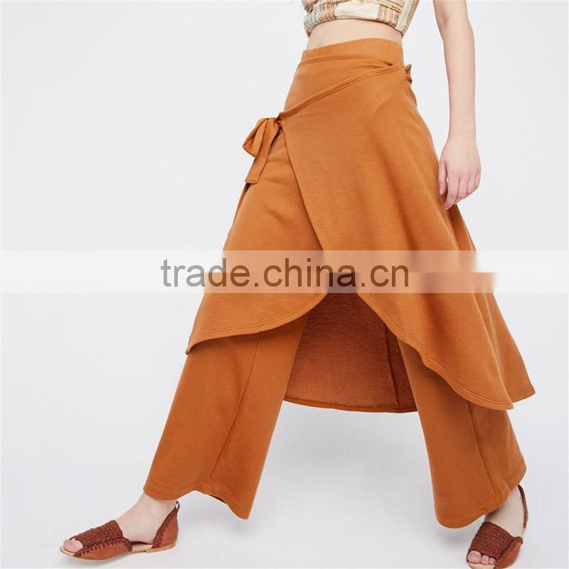 High rise fit cotton blend skirt styling womens camel trousers