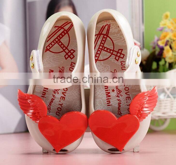 soft melissa shoes for girls, heart design mini melissa shoes