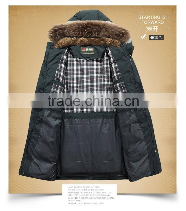 Man business style winter coat Stand-up collar men coats down coat for winter hiking jacket
