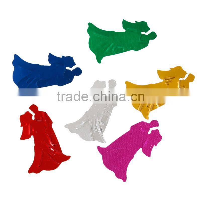 PVC Confetti Party Decoration Wedding Bride and Groom At Random