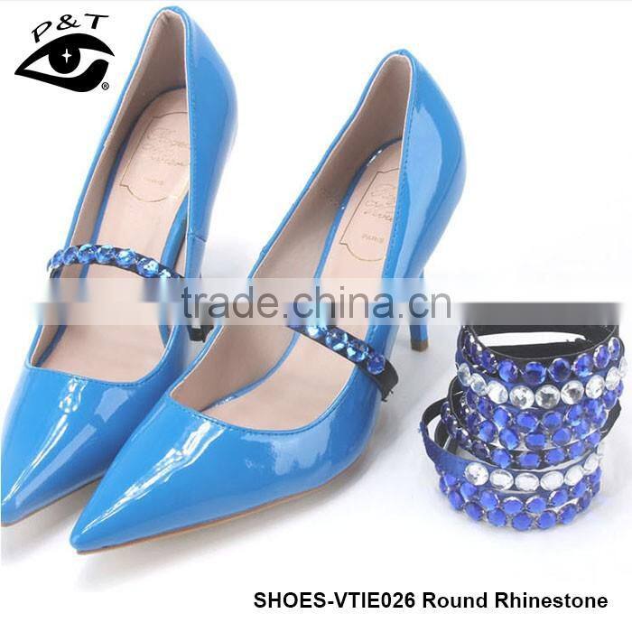19 colors round acryic rhinestone shoe straps decorations