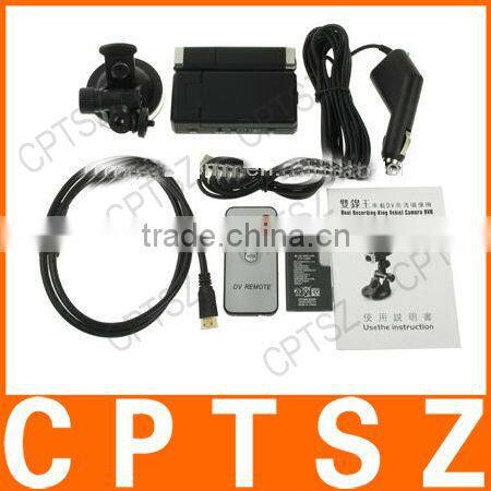 X5000 1080P Full HD 2.5 inch Screen Vehicle Dual Camera DVR with Remote Control