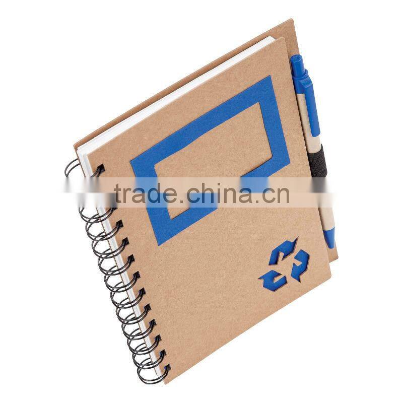 Kraft cover promotion notebook with pen