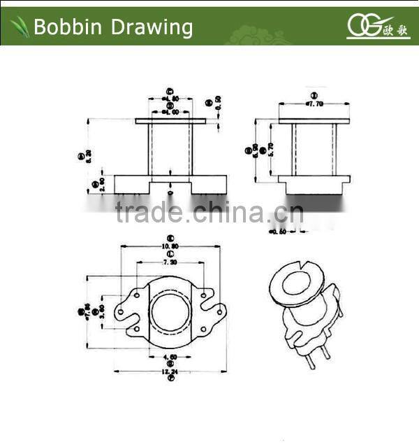 RM4 uv lamp transformers bobbin for TV set 
