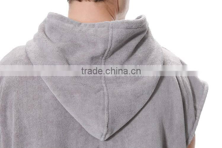 Blanket poncho grey poncho microfibre