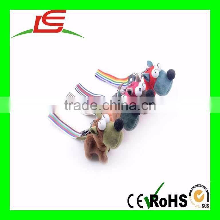 Cartoon Big Eye Dog Plush Animal Hanging Ornament Dolls Keychain Toys