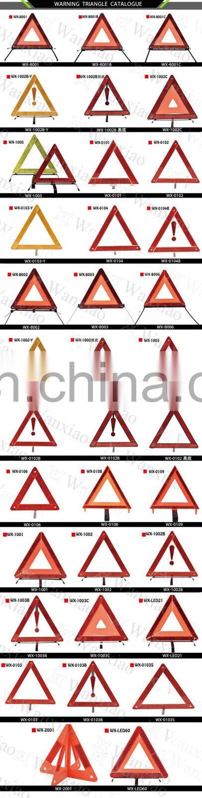 Traffic Car emergency safety kit with led warning triangle