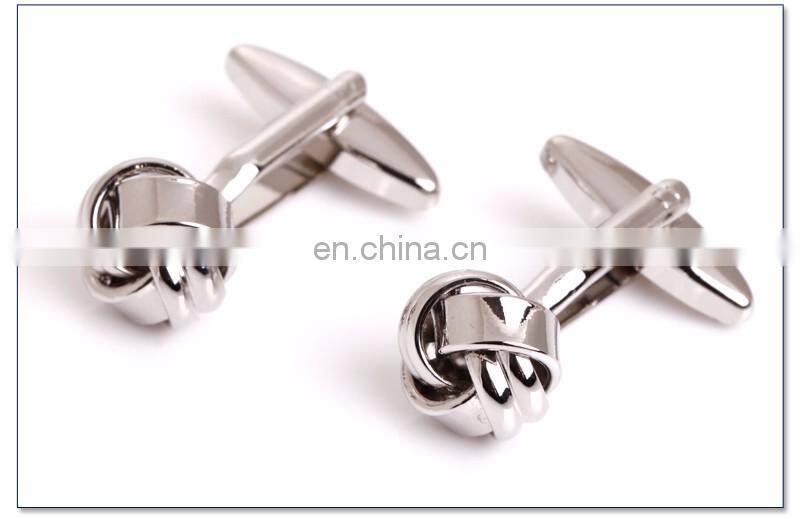 make high end polished metal knot button bulk cufflinks