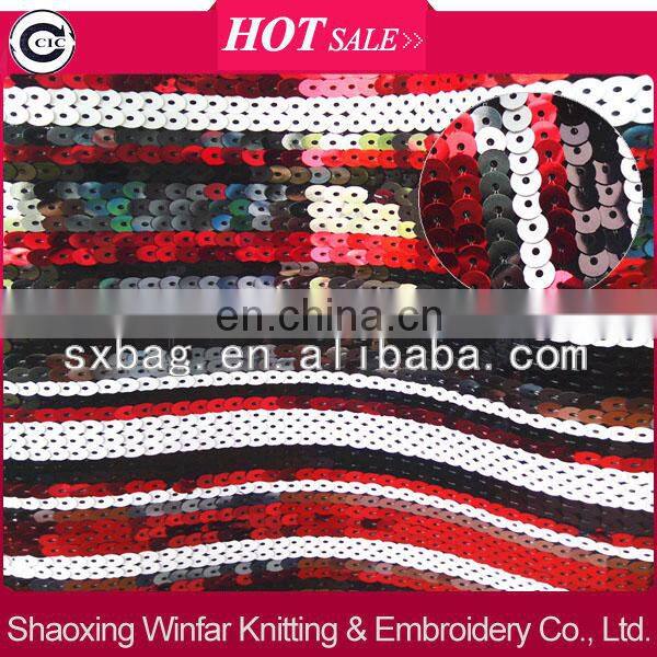 Colorful sequin embroidery fabric for lady dress garment