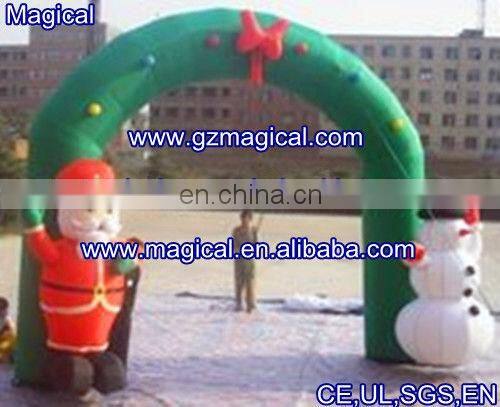 Inflatable Jingling Bell tree with snowman for christmas decoration