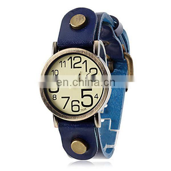 2014 Yiwu Manufacturer Directly Sale Genuine Leather Watch