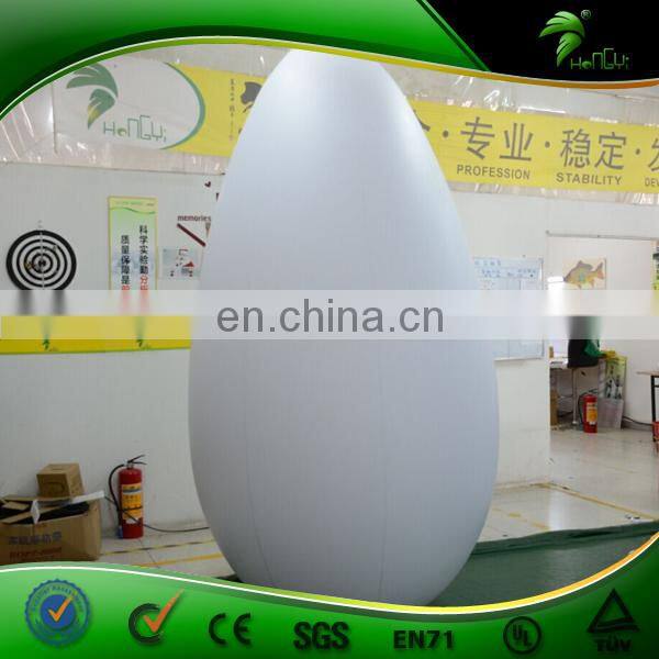 White Giant Inflatable Egg Shape Balloon Supermarket Promotion Decor Egg Inflatables PVC Easter Egg Cartoon with LED Lighting