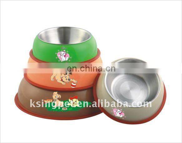Stainless steel dog bowl
