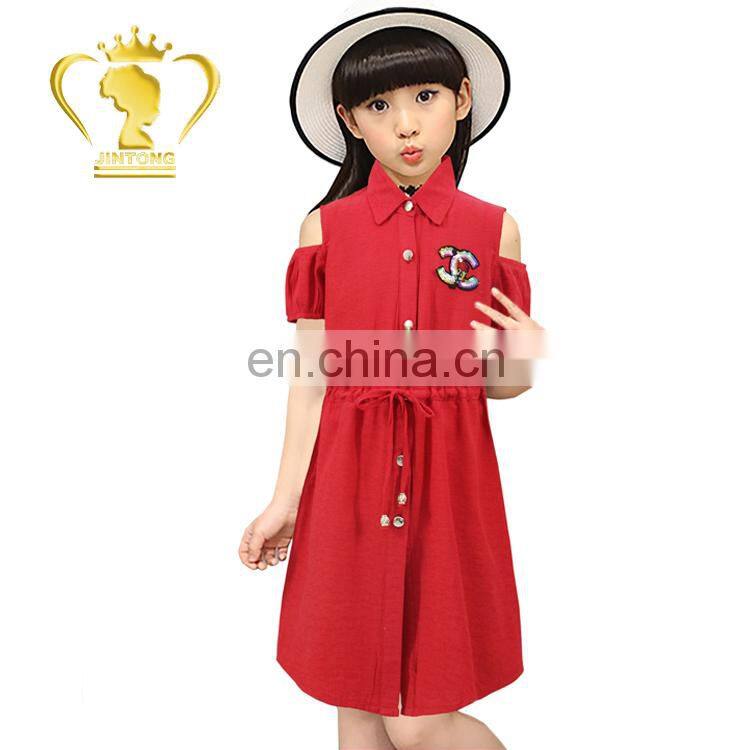 2017 custom strawberry girl child dress wholesale from china
