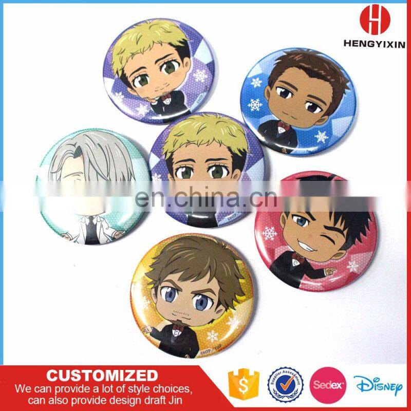 Handmade Quality Manufactory Heart, Star Button Badge/Tin Button Badge/Cosmetic Pocket Mirror For Promotion/Party