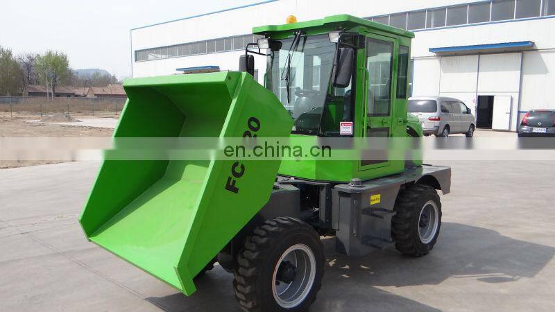 FCY20 2ton 4x4 drive hydraulic mini site dumper for sale
