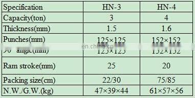 Model HN-3 HN-4 Hand Notcher