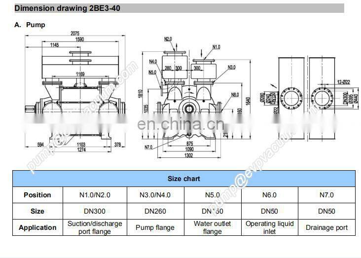 2BE3-40 2be liquid ring vacuum pump water aspirator vacuum pump methane vacuum pump